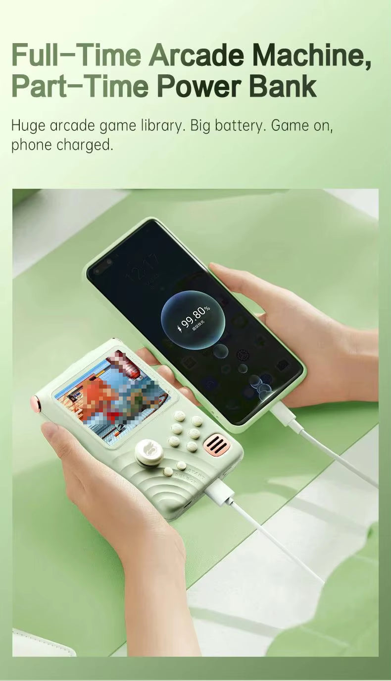 Retro Game Console - 3.5-inch IPS Screen, 6000mAh, 10000 Games | Light Green Retro Game Console - 3.5-inch IPS Screen, 6000mAh, 10000 Games | Light Green